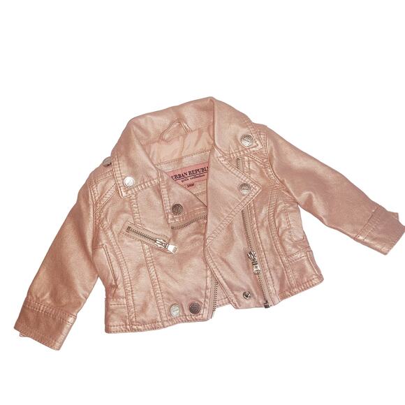 Urban Republic Pink Metallic Jacket Infant sz 3/6 month Eclectic Glitter Barbie - Picture 1 of 7